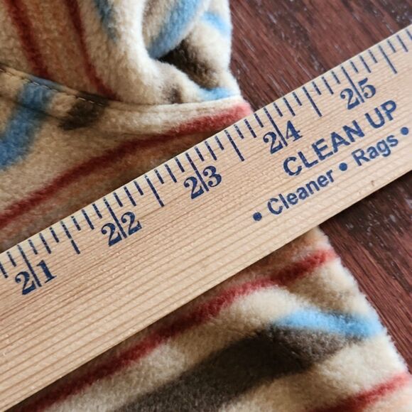 NWT Vissla Men's Descanso Eco Hooded Popover Fleece, Tan Geometric, Size XL - Picture 9 of 10